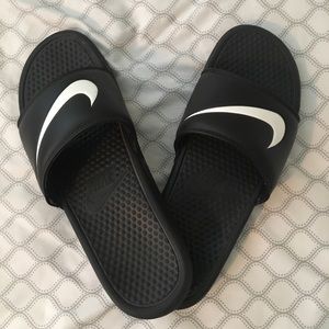 Black Nike Slides